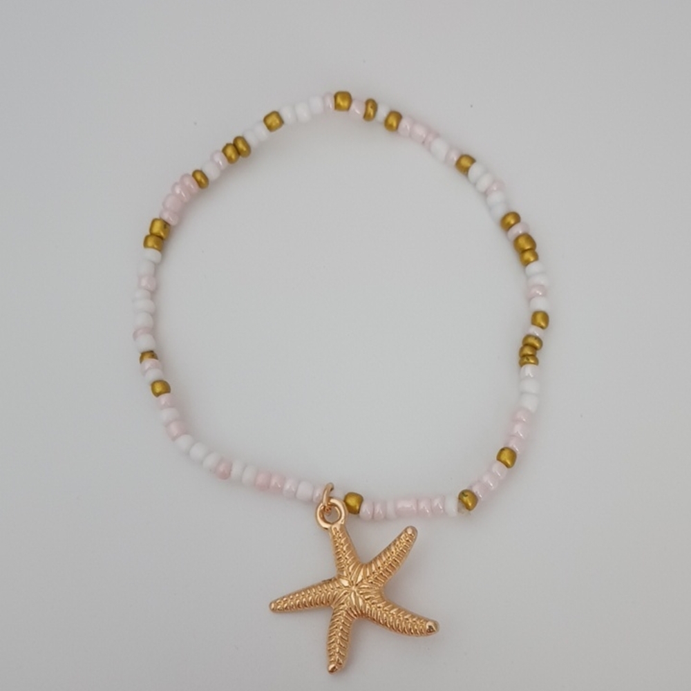Beautiful Tri-Color Sea Star ⭐ Stretchy Bracelet.